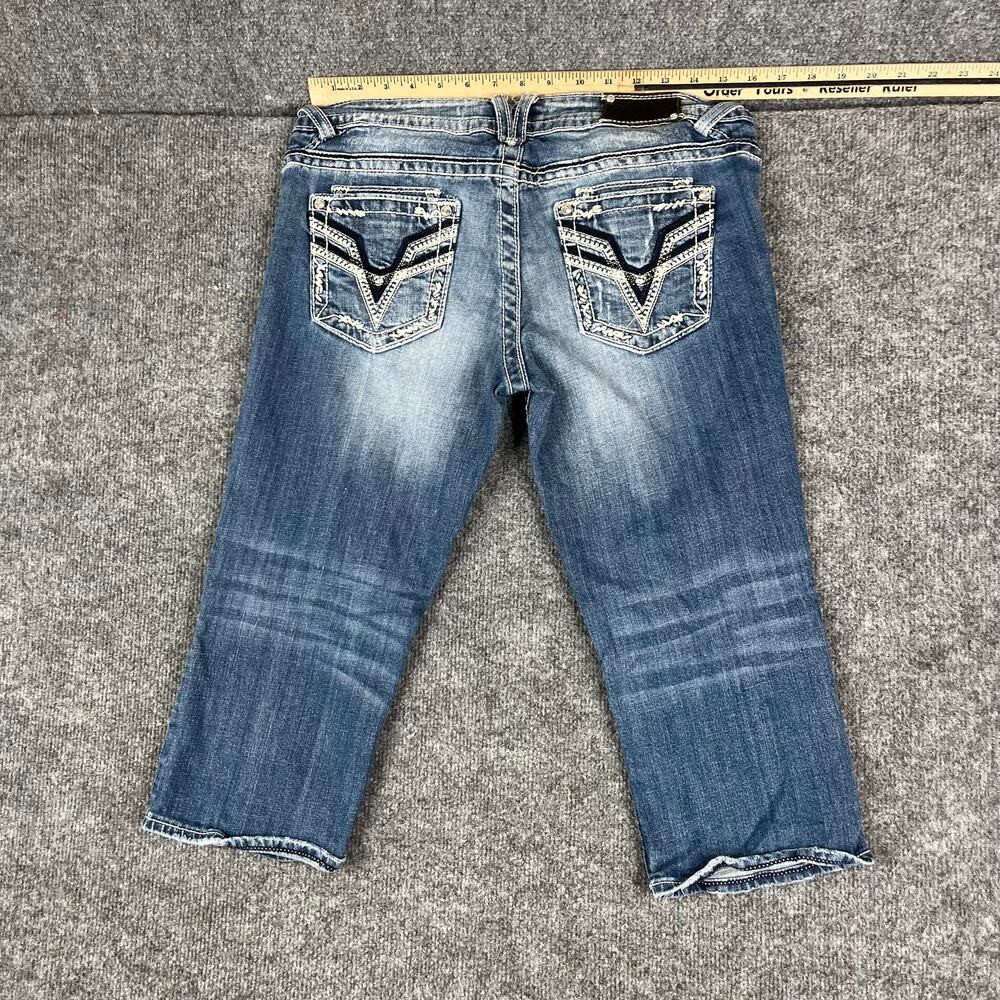 Capri Jeans Womens Size 7/8 Blue Medium Wash Stretch Cropped Denim